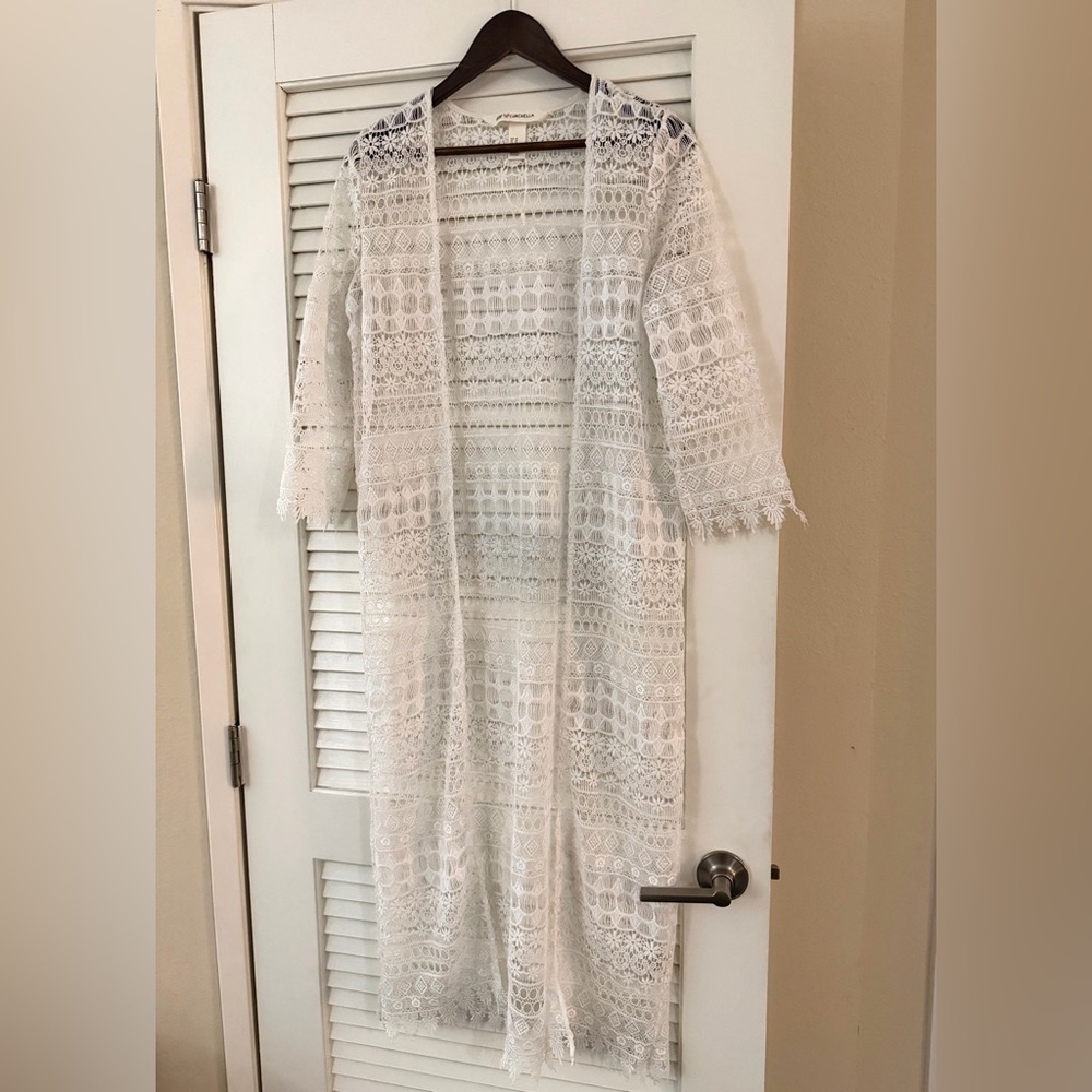 H&M Coachella lace white cover-up